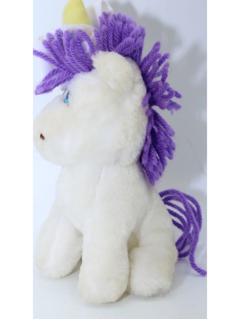 Vintage Wallace Berrie Applause Boo Boo Bunch Unicorn Plush Doll #2232 Yarn Hair